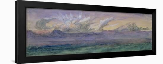 A July Thunder Cloud, Val D'aosta, 1858 (W/C with Pencil)-John Ruskin-Framed Giclee Print