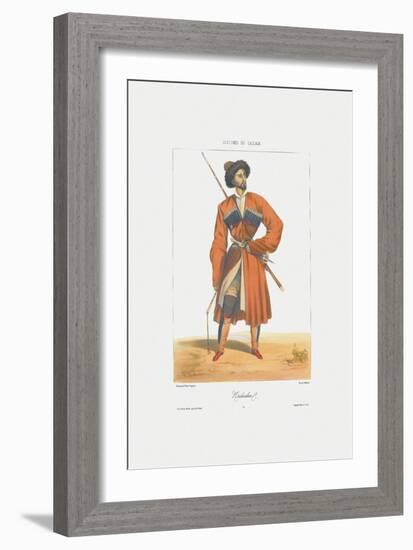 A Kabardin Man (From: Scenes, Paysages, Meurs Et Costumes Du Caucas), 1840-Grigori Grigorievich Gagarin-Framed Giclee Print