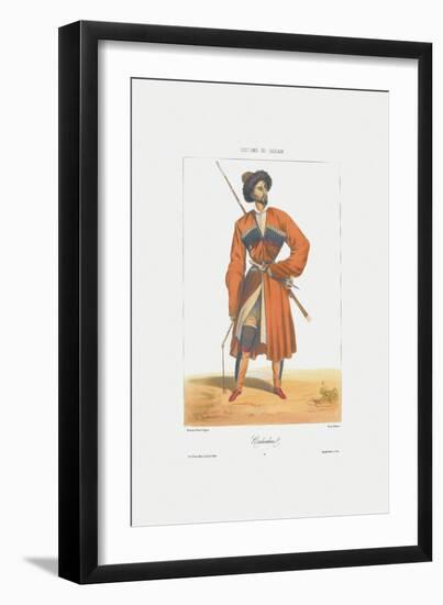 A Kabardin Man (From: Scenes, Paysages, Meurs Et Costumes Du Caucas), 1840-Grigori Grigorievich Gagarin-Framed Giclee Print