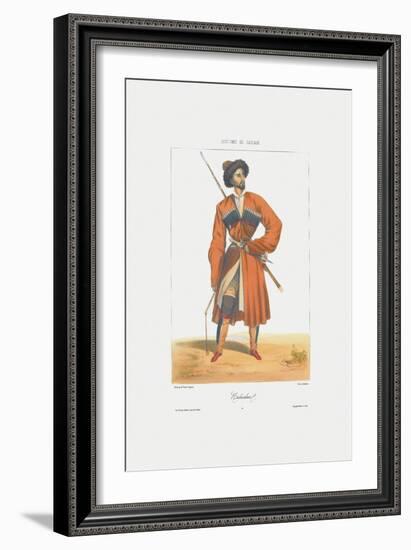 A Kabardin Man (From: Scenes, Paysages, Meurs Et Costumes Du Caucas), 1840-Grigori Grigorievich Gagarin-Framed Giclee Print