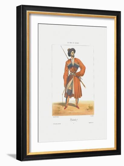 A Kabardin Man (From: Scenes, Paysages, Meurs Et Costumes Du Caucas), 1840-Grigori Grigorievich Gagarin-Framed Giclee Print