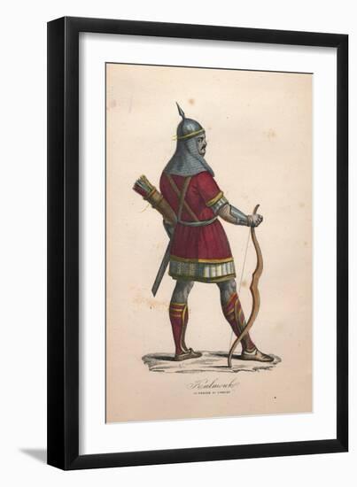 A Kalmouk Warrior in Combat, 1900s-null-Framed Giclee Print