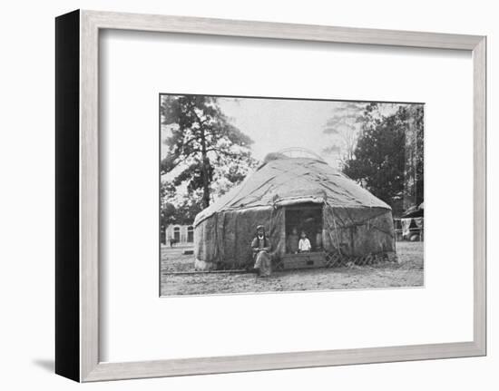 A Kalmyk dwelling and its inhabitants, 1912-Unknown-Framed Photographic Print