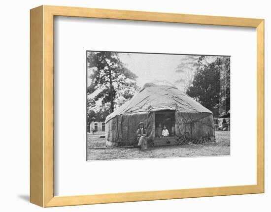 A Kalmyk dwelling and its inhabitants, 1912-Unknown-Framed Photographic Print