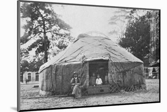 A Kalmyk dwelling and its inhabitants, 1912-Unknown-Mounted Photographic Print