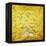 A Kang Cover of Yellow Satin, Finely Embroidered with a Peach Tree Growing from a Rocky Hill with…-null-Framed Premier Image Canvas