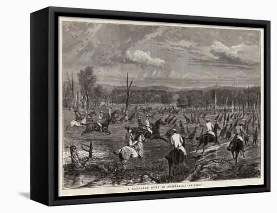 A Kangaroo Hunt in Australia, Driving-null-Framed Premier Image Canvas