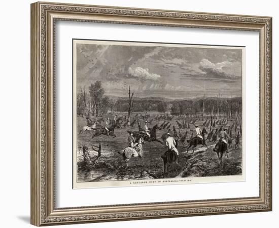 A Kangaroo Hunt in Australia, Driving-null-Framed Giclee Print