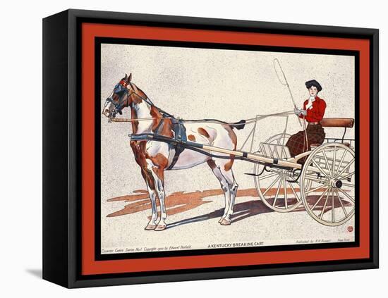 A Kentucky Breaking Cart-Edward Penfield-Framed Stretched Canvas