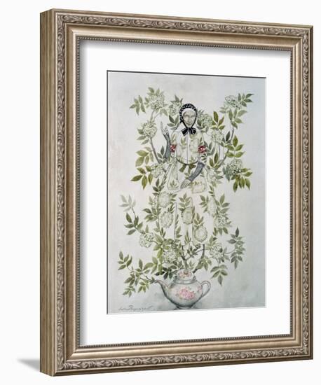 a Kindly-Looking Old Woman, illustration to 'Elder Tree Mother' from 'Fairy Tales'-Arthur Rackham-Framed Giclee Print