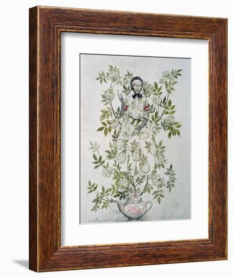 a Kindly-Looking Old Woman, illustration to 'Elder Tree Mother' from 'Fairy Tales'-Arthur Rackham-Framed Giclee Print