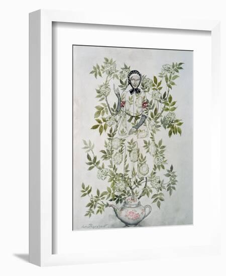 a Kindly-Looking Old Woman, illustration to 'Elder Tree Mother' from 'Fairy Tales'-Arthur Rackham-Framed Giclee Print