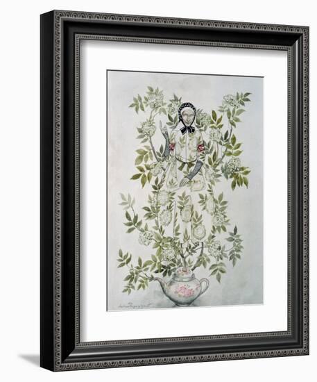 a Kindly-Looking Old Woman, illustration to 'Elder Tree Mother' from 'Fairy Tales'-Arthur Rackham-Framed Giclee Print