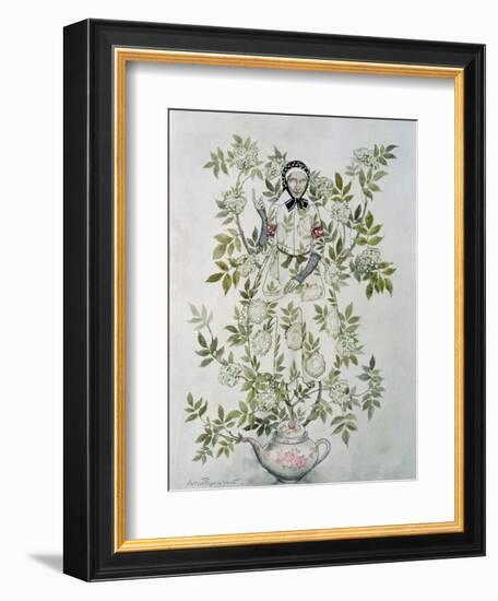 a Kindly-Looking Old Woman, illustration to 'Elder Tree Mother' from 'Fairy Tales'-Arthur Rackham-Framed Giclee Print