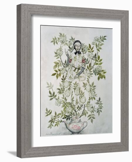 a Kindly-Looking Old Woman, illustration to 'Elder Tree Mother' from 'Fairy Tales'-Arthur Rackham-Framed Giclee Print