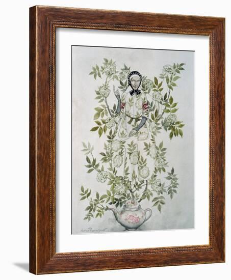 a Kindly-Looking Old Woman, illustration to 'Elder Tree Mother' from 'Fairy Tales'-Arthur Rackham-Framed Giclee Print