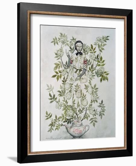 a Kindly-Looking Old Woman, illustration to 'Elder Tree Mother' from 'Fairy Tales'-Arthur Rackham-Framed Giclee Print