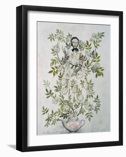 a Kindly-Looking Old Woman, illustration to 'Elder Tree Mother' from 'Fairy Tales'-Arthur Rackham-Framed Giclee Print