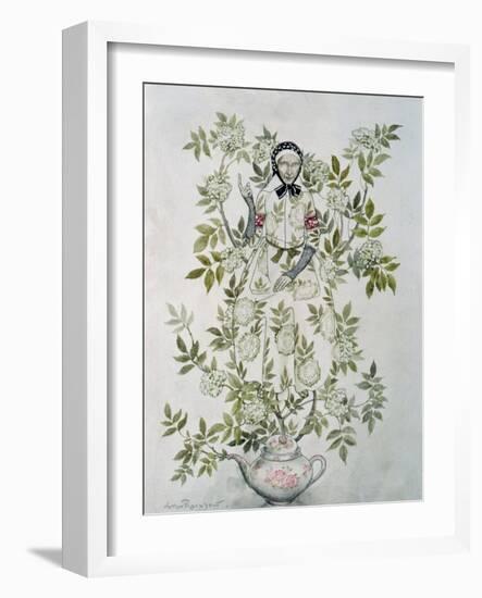 a Kindly-Looking Old Woman, illustration to 'Elder Tree Mother' from 'Fairy Tales'-Arthur Rackham-Framed Giclee Print