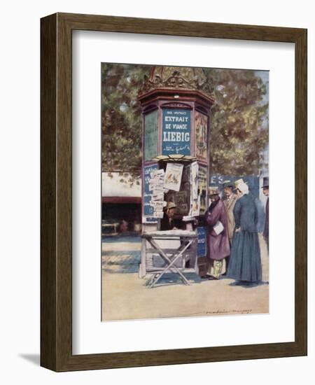 A Kiosque, Paris-Mortimer Ludington Menpes-Framed Giclee Print