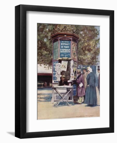 A Kiosque, Paris-Mortimer Ludington Menpes-Framed Giclee Print