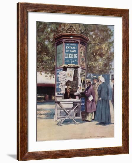 A Kiosque, Paris-Mortimer Ludington Menpes-Framed Giclee Print