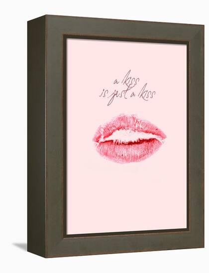 A Kiss Is Just a Kiss-Design Fabrikken-Framed Stretched Canvas