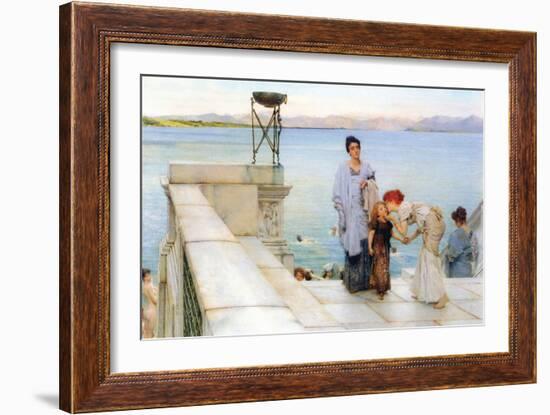 A Kiss-Sir Lawrence Alma-Tadema-Framed Art Print