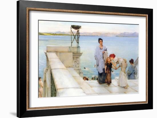 A Kiss-Sir Lawrence Alma-Tadema-Framed Art Print