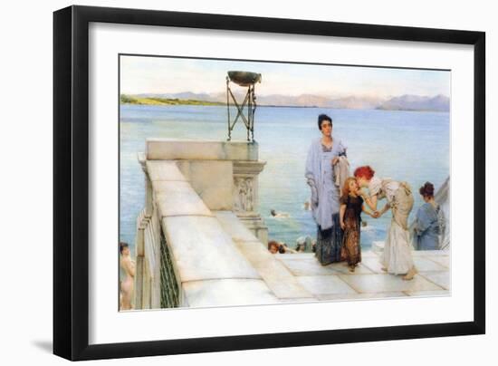 A Kiss-Sir Lawrence Alma-Tadema-Framed Art Print