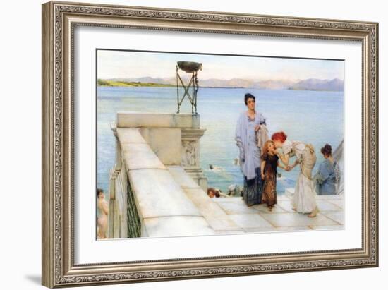 A Kiss-Sir Lawrence Alma-Tadema-Framed Art Print