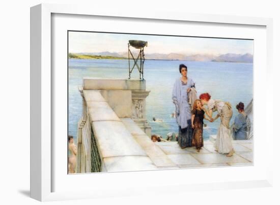 A Kiss-Sir Lawrence Alma-Tadema-Framed Art Print