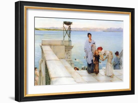 A Kiss-Sir Lawrence Alma-Tadema-Framed Art Print