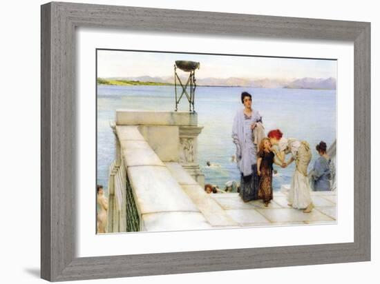 A Kiss-Sir Lawrence Alma-Tadema-Framed Art Print