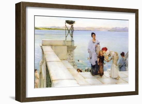 A Kiss-Sir Lawrence Alma-Tadema-Framed Art Print