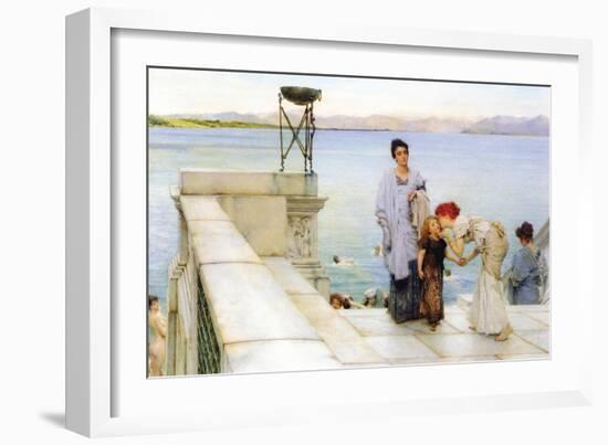 A Kiss-Sir Lawrence Alma-Tadema-Framed Art Print