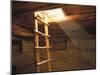 A Kiva Ladder and Sun Rays in a Kiva at Mesa Verde Nat'L Park, Co-null-Mounted Photographic Print