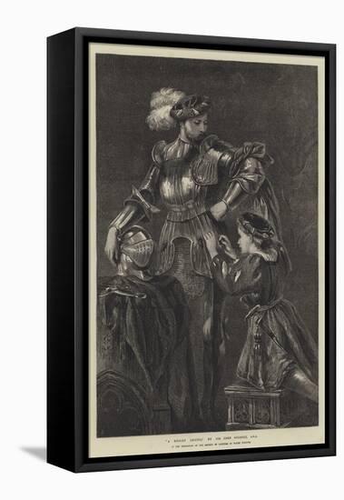 A Knight Arming-Sir John Gilbert-Framed Premier Image Canvas