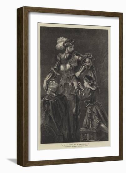 A Knight Arming-Sir John Gilbert-Framed Giclee Print