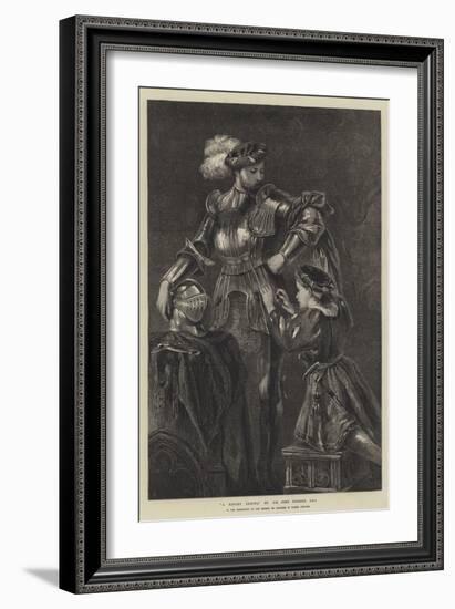 A Knight Arming-Sir John Gilbert-Framed Giclee Print