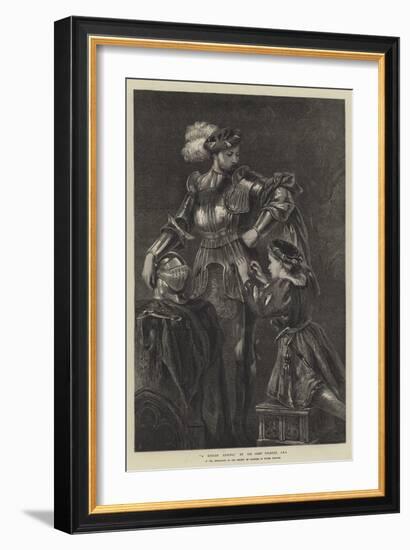 A Knight Arming-Sir John Gilbert-Framed Giclee Print