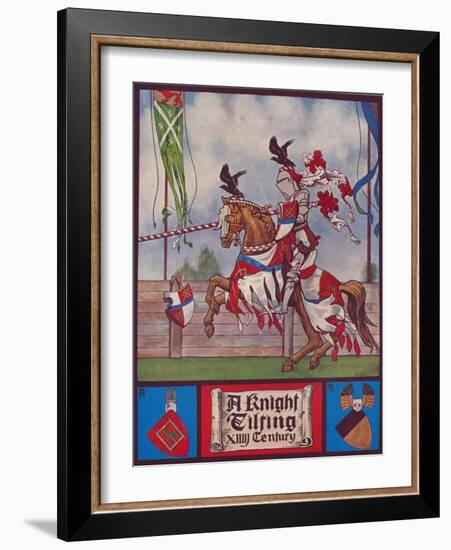 'A Knight Tilting ', c1926-Herbert Norris-Framed Giclee Print
