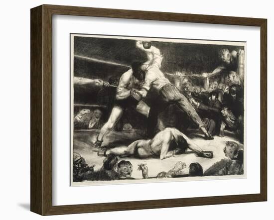 A Knock-Out, 1921 (Litho with Chine-Collé)-George Wesley Bellows-Framed Giclee Print