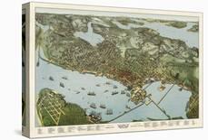 Map of Seattle, Washington, 1891-A^ Koch-Mounted Art Print