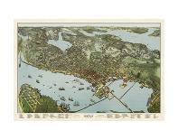 Map of Seattle, Washington, 1891-A^ Koch-Framed Art Print