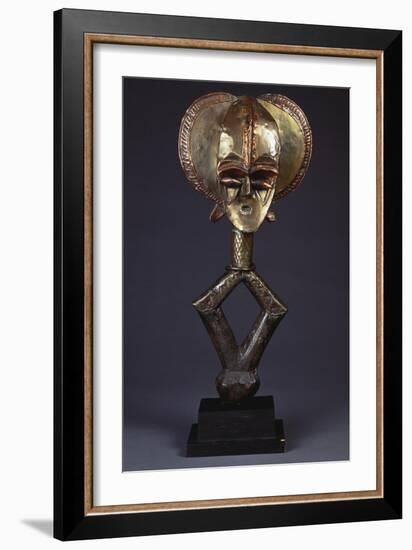 A Kota Brass-Covered Reliquary Figure-null-Framed Giclee Print