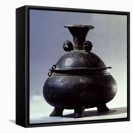 A "kuduo", a brass container used for valuables and possibly gold dust-Werner Forman-Framed Premier Image Canvas