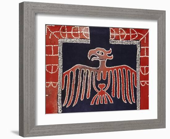 A Kwakiutl Button Blanket, a Frontal Eagle with Spread Wings, 19th Century-null-Framed Giclee Print