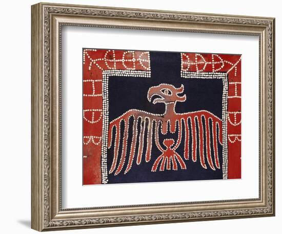 A Kwakiutl Button Blanket, a Frontal Eagle with Spread Wings, 19th Century-null-Framed Giclee Print