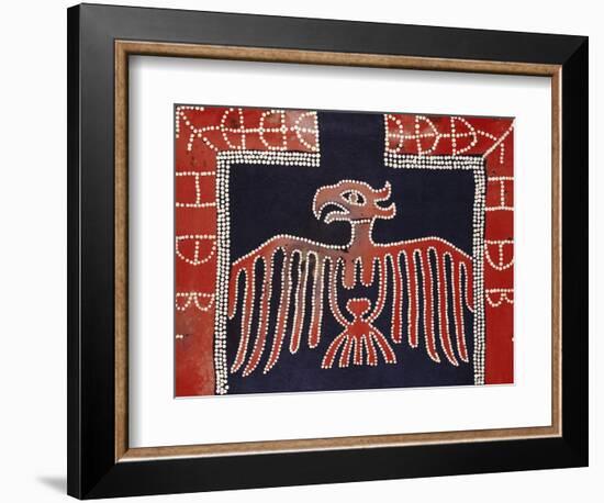 A Kwakiutl Button Blanket, a Frontal Eagle with Spread Wings, 19th Century-null-Framed Giclee Print